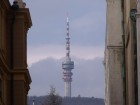 Pécs - A TV-torony a székesegyház mellöl