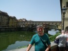 A Ponte Vecchio az Arno folyón.