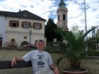 Ruszt (Rust, Ausztria) - A evangélikus templom előtt - déli hangulatban.